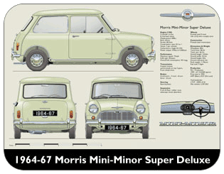 Morris Mini-Minor Super Deluxe 1964-67 Place Mat, Medium